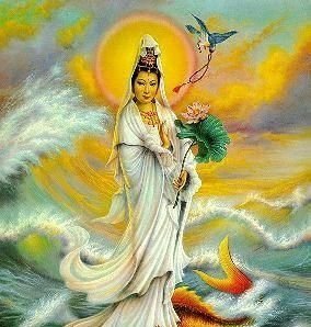 Kwan Yin, Bodhisattva and the Moon